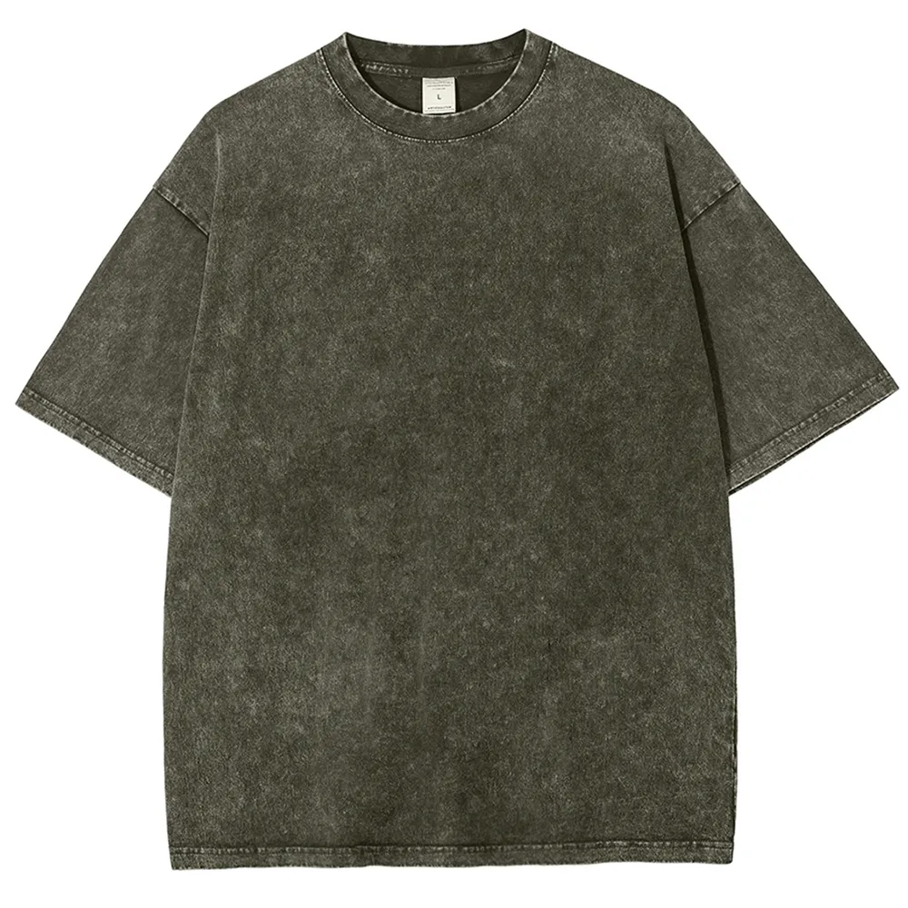 Dog Walker Pattern Washed Vintage Short Sleeves T-Shirt-moweekender