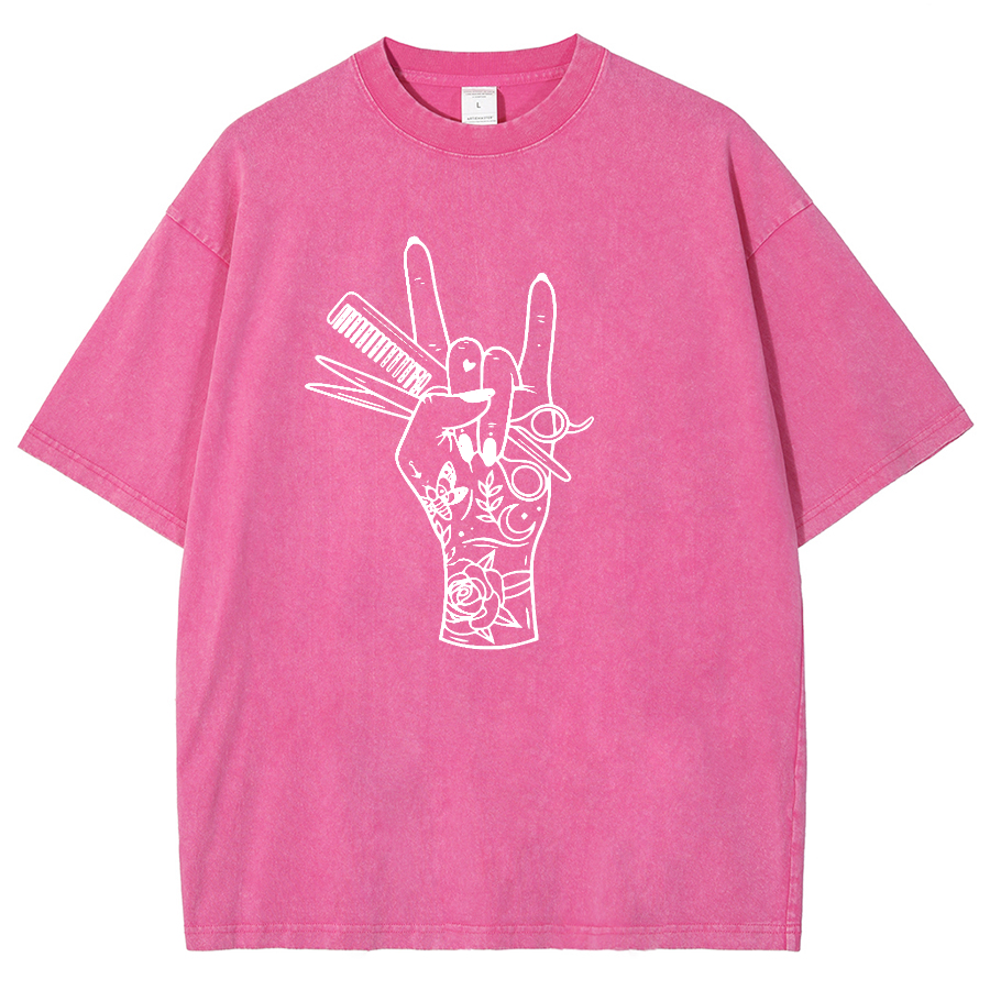 Hair Stylist Unisex Fit Washed T-Shirt-moweekender