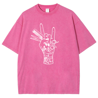 Hair Stylist Unisex Fit Washed T-Shirt-moweekender