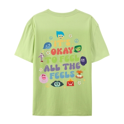 It's Okay To Feel All The Feels Casual Short Sleeve T-Shirt-moweekender