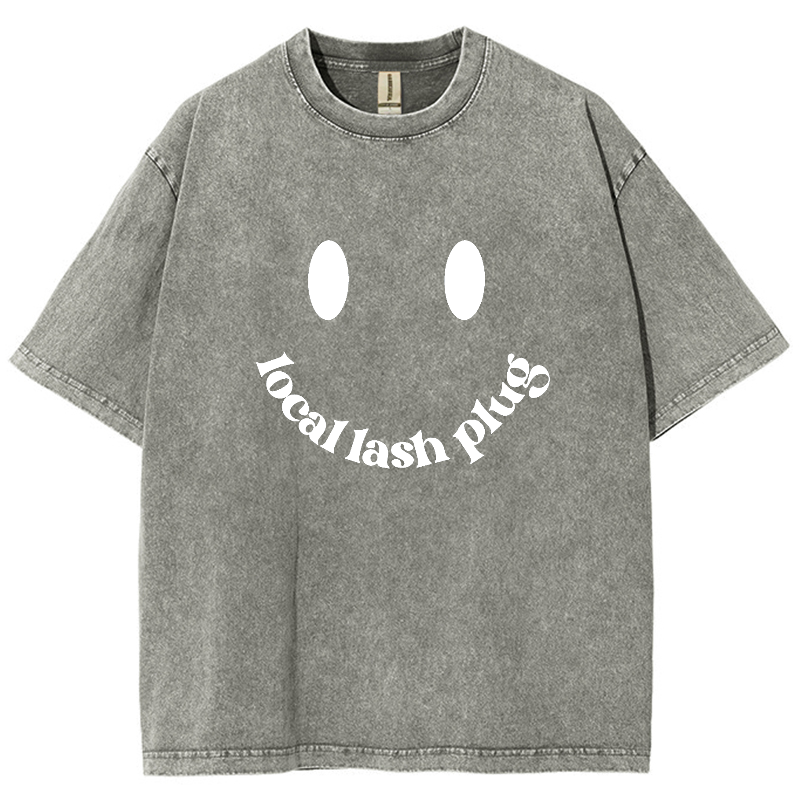 Local Lash Plug Unisex Fit Washed Oversized T-Shirt-moweekender
