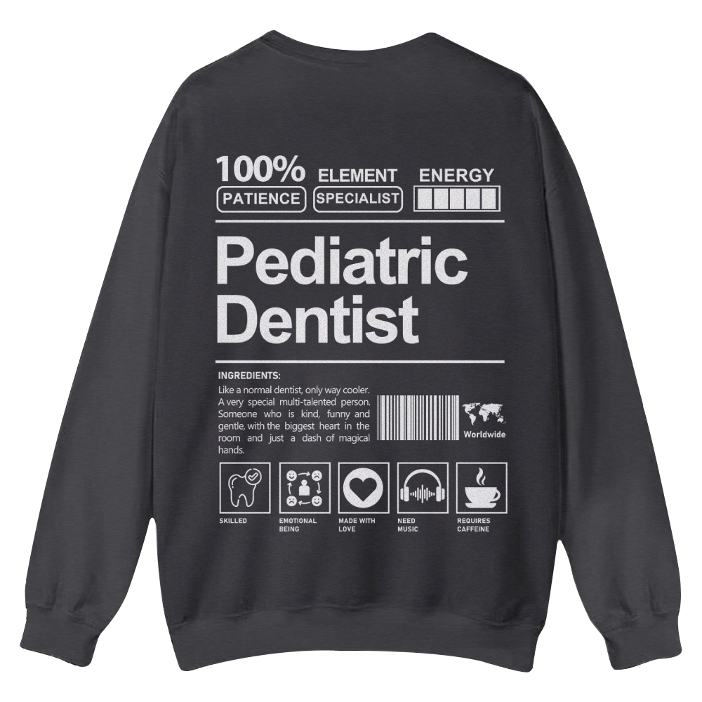 Pediatric Dentist Casual Crewneck Sweatshirt-moweekender