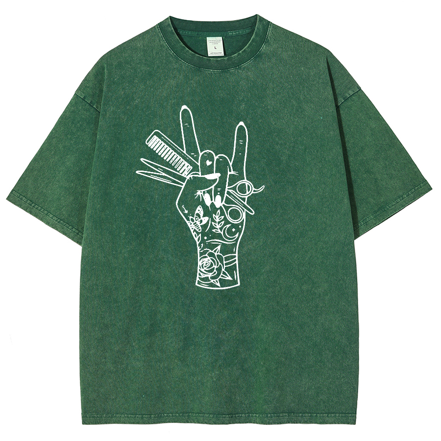 Hair Stylist Unisex Fit Washed T-Shirt-moweekender