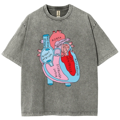 cardiology Unisex Fit Washed T-Shirt-moweekender