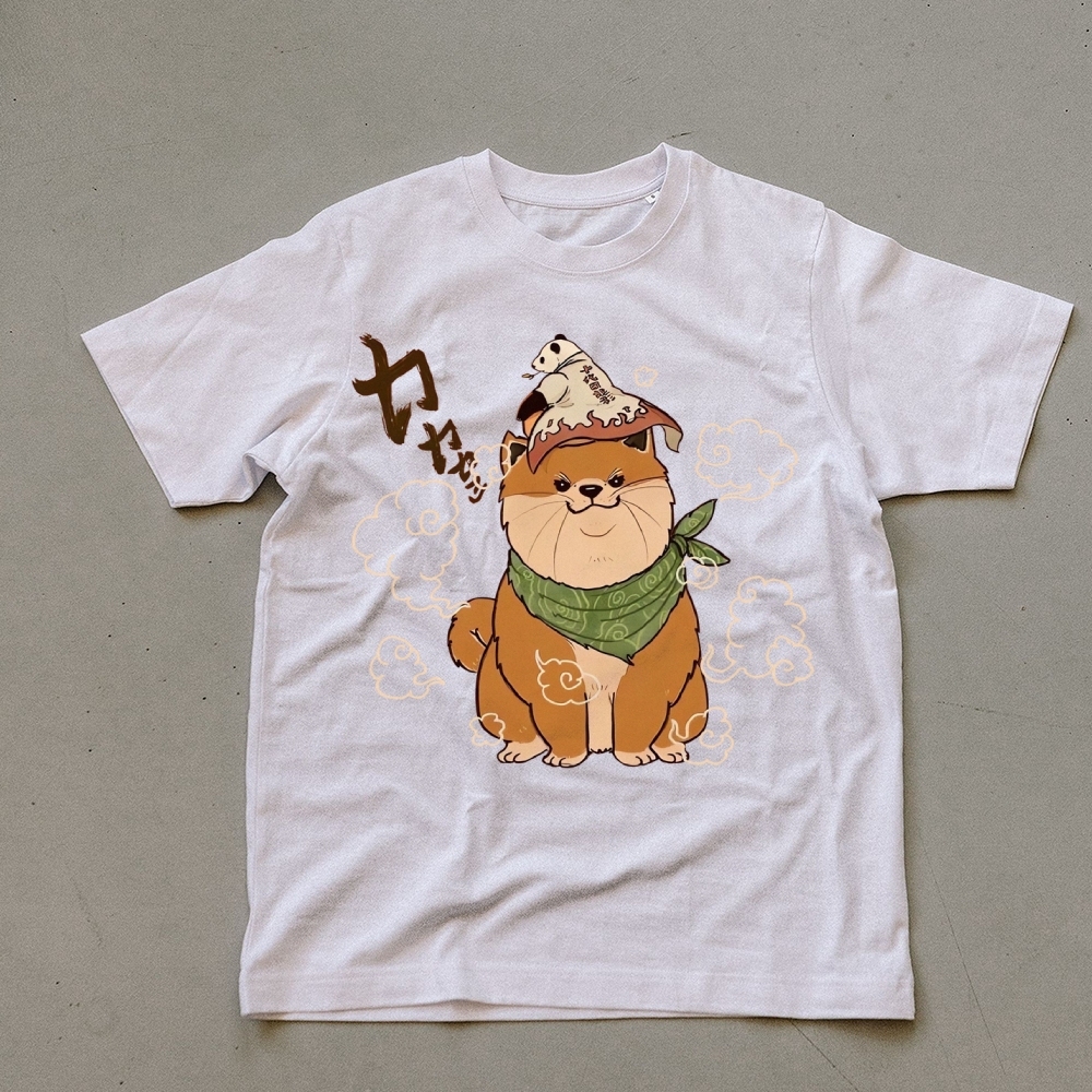 Japanese Panda Shiba Inu Pattern Unisex Prints T-Shirt-moweekender