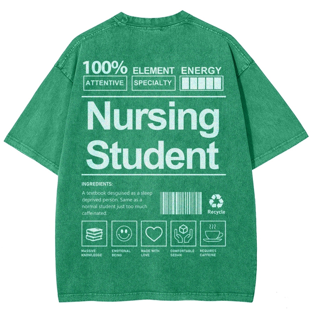 Nursing Student Unisex Fit Washed T-Shirt