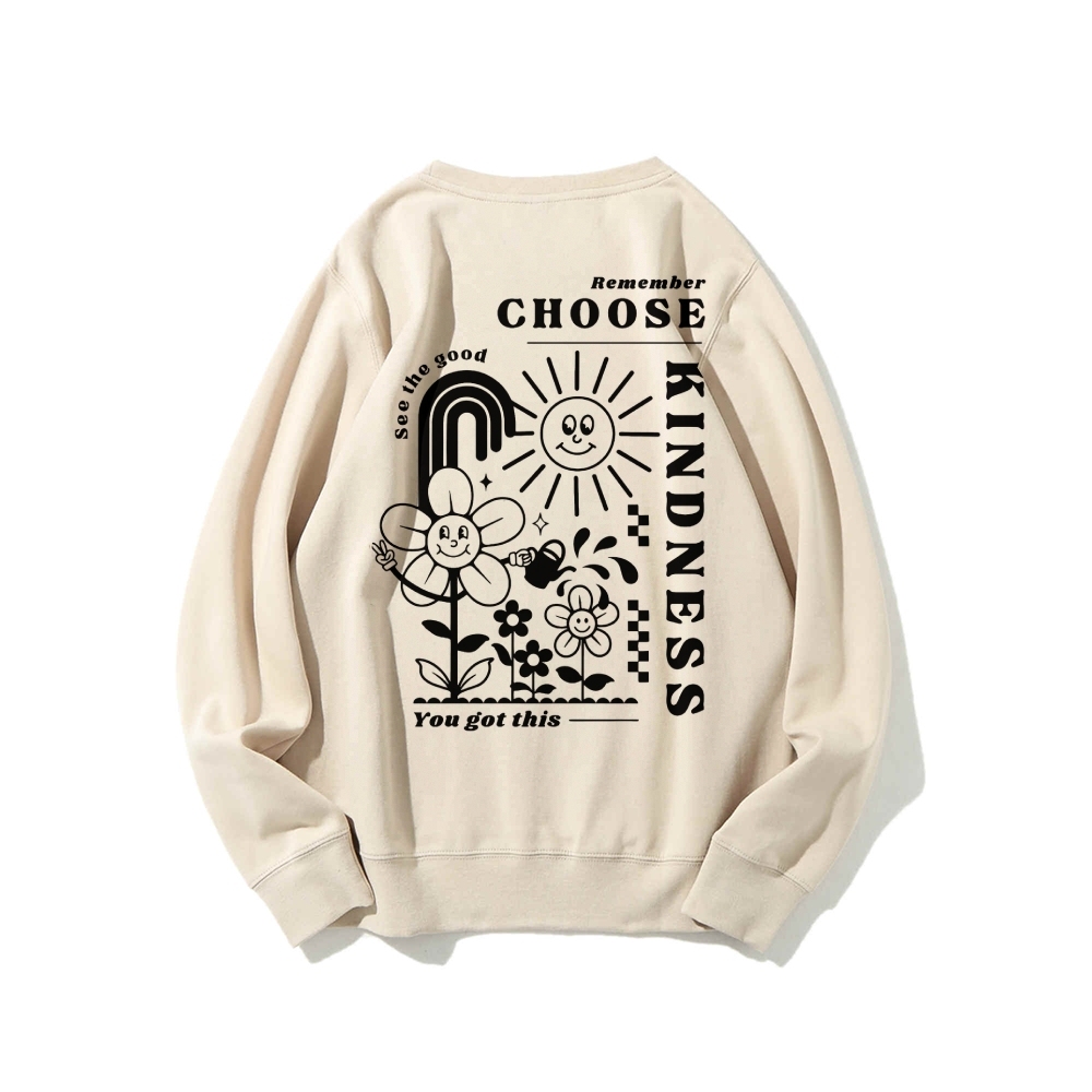 Choose Kindness Casual Crewneck Sweatshirt-moweekender