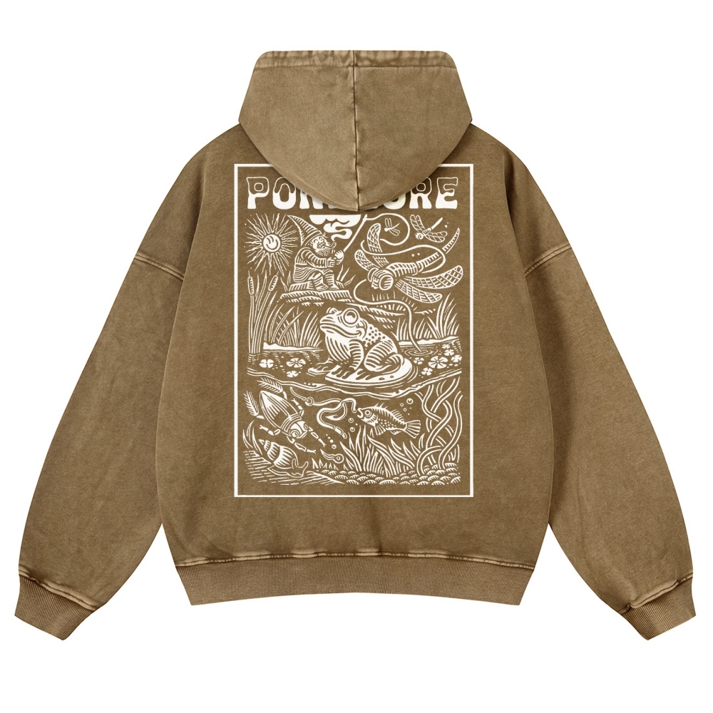 Dwarf Fishing Vintage Washed Hoodie-moweekender