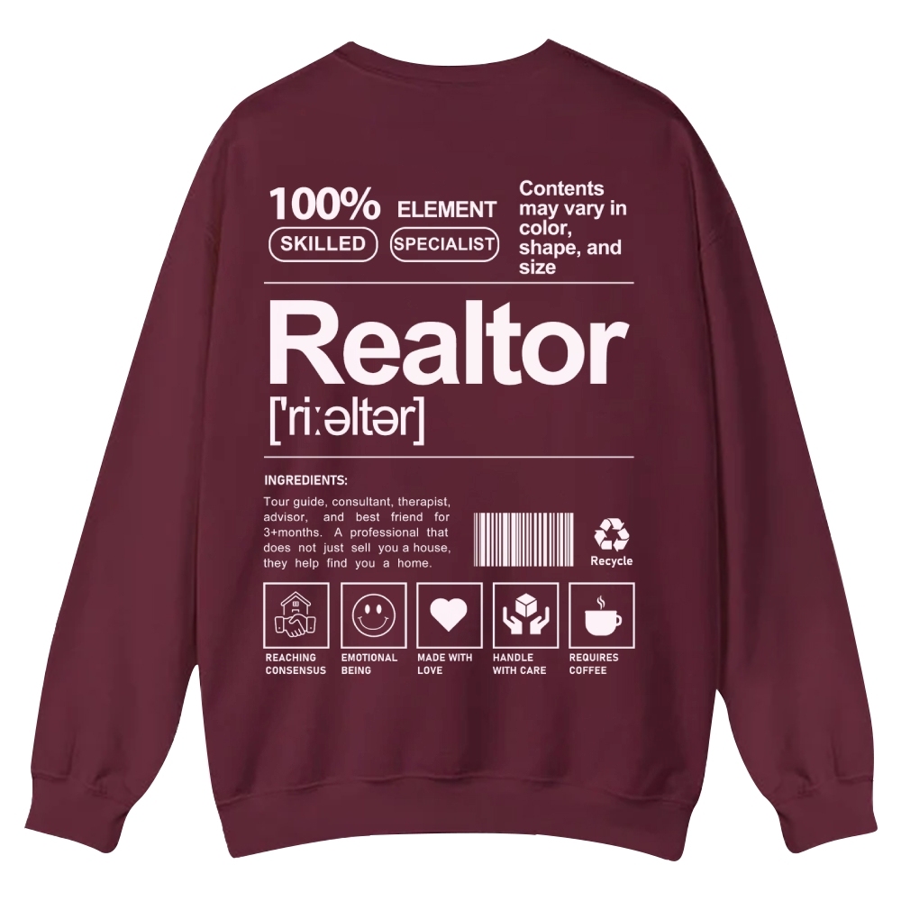 Realtor Casual Crewneck Sweatshirt-moweekender