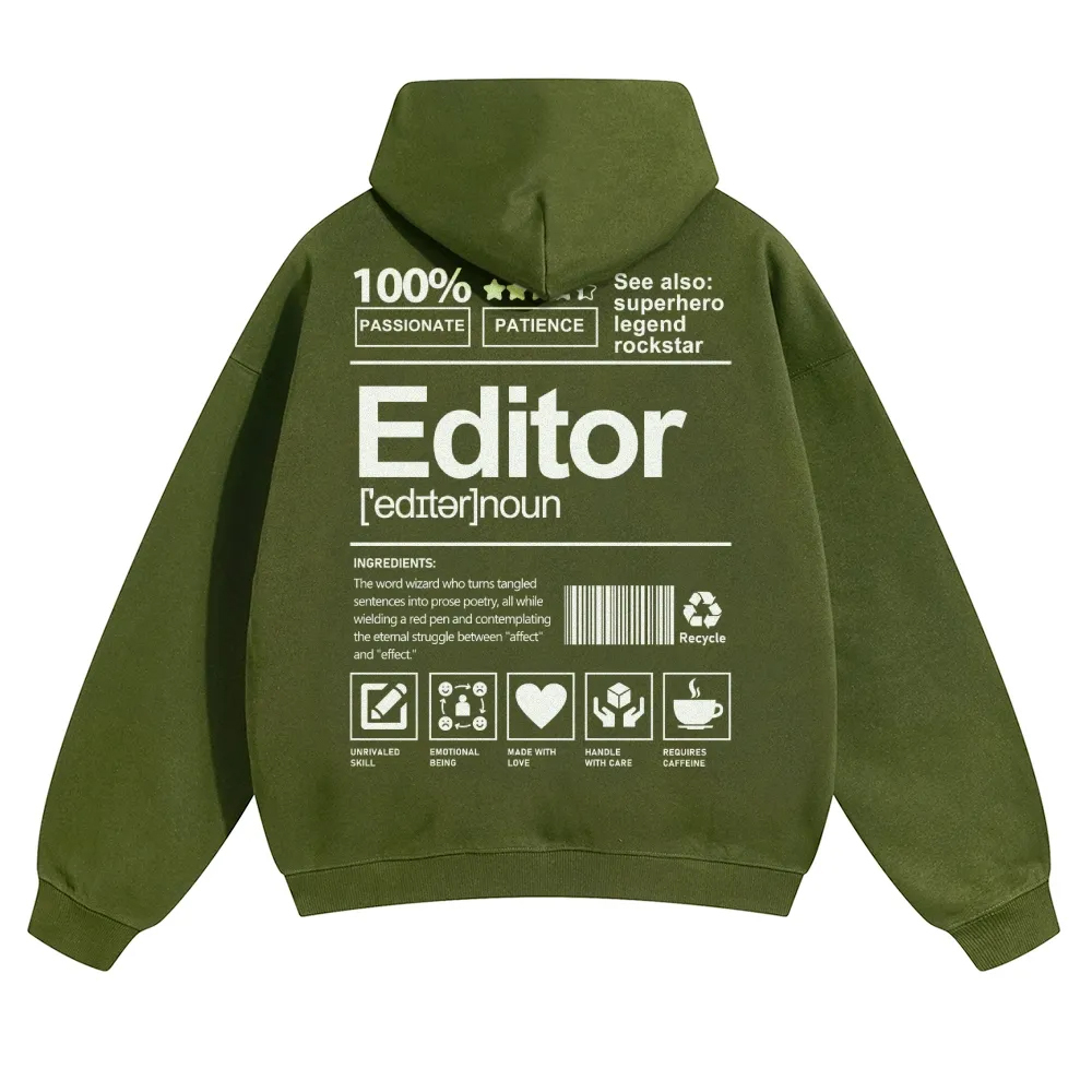 Editor Unisex Casual Anime Print Hoodie-moweekender