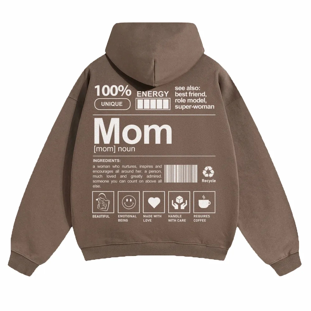Mom Unisex Casual Anime Print Hoodie-moweekender