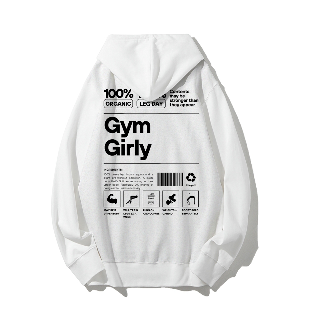 Gym Girl Long Sleeved Hoodie-moweekender