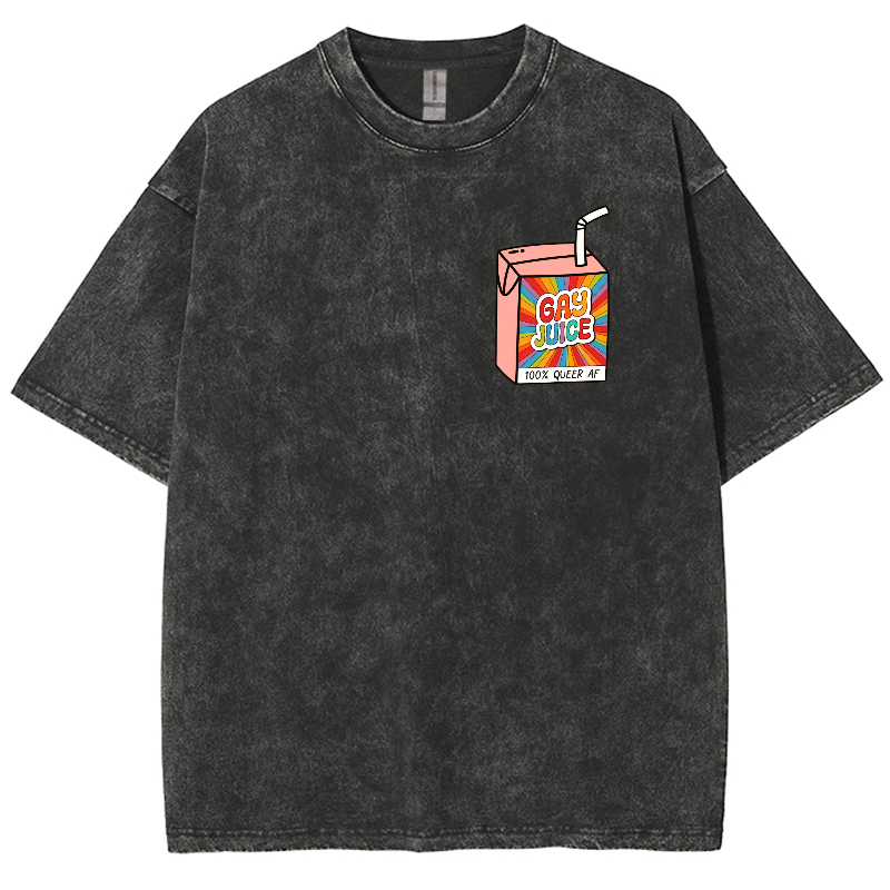 Gay Juice Washed Oversized T-Shirt-moweekender