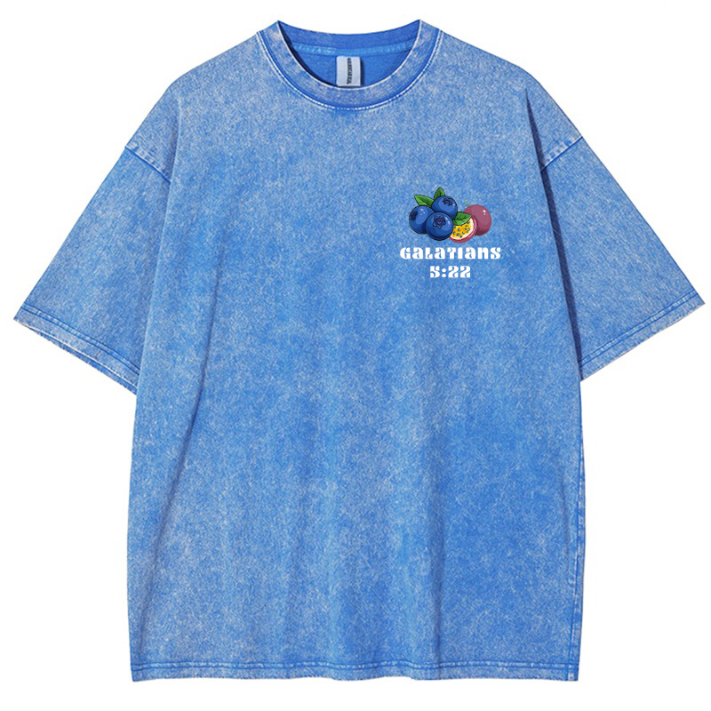 Fruit Of The Spirit Vintage Snowflake Washed T-Shirt-moweekender