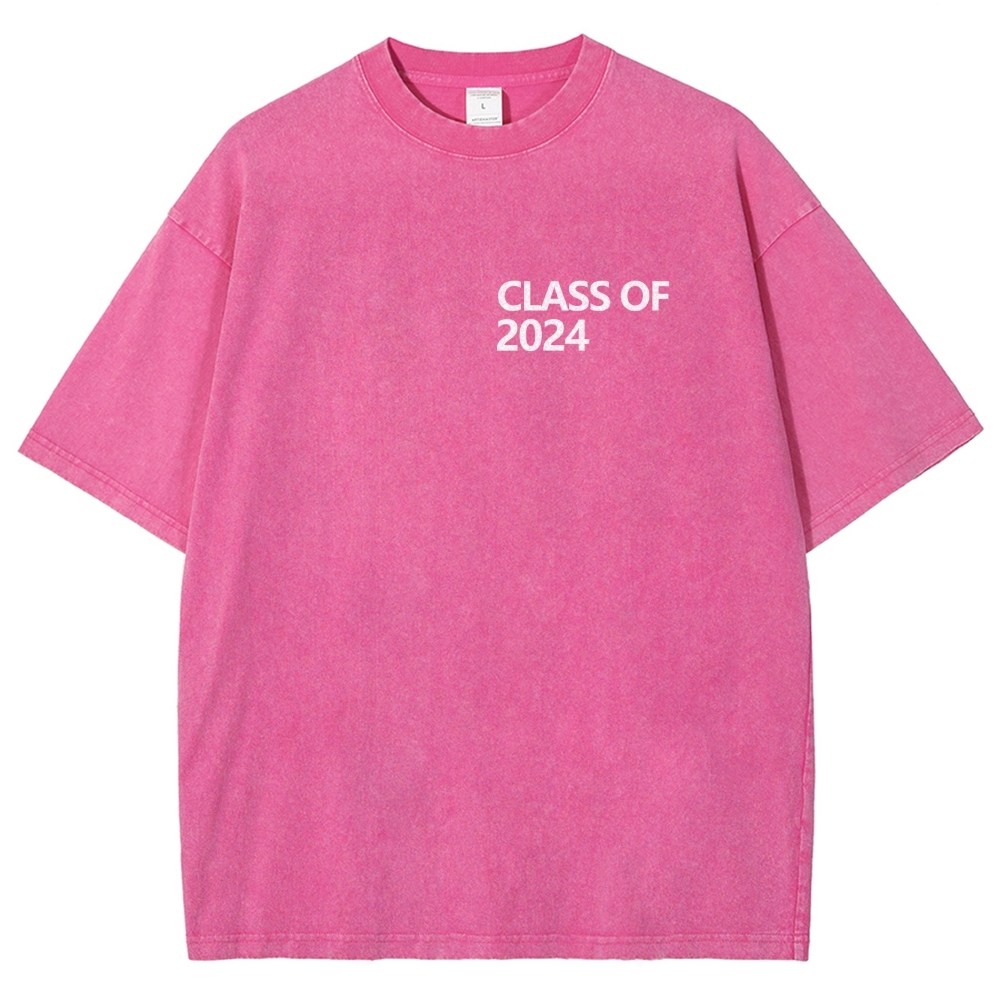CLASS OF 2024 UNISEX FIT WASHED T-SHIRT-moweekender