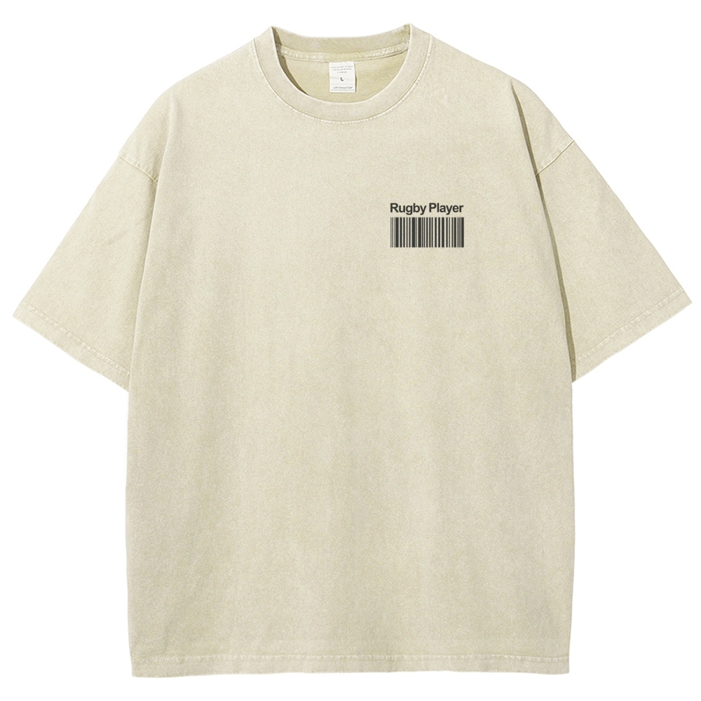 Rugby Player Unisex Fit Washed T-Shirt-moweekender
