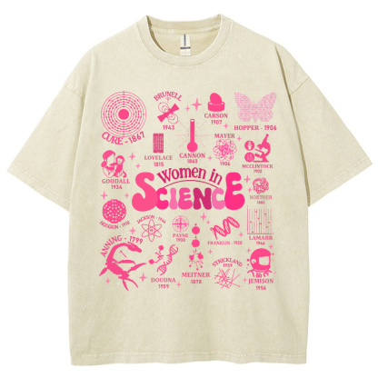 In Science Teacher Vintage Snowflake Washed T-Shir-moweekender