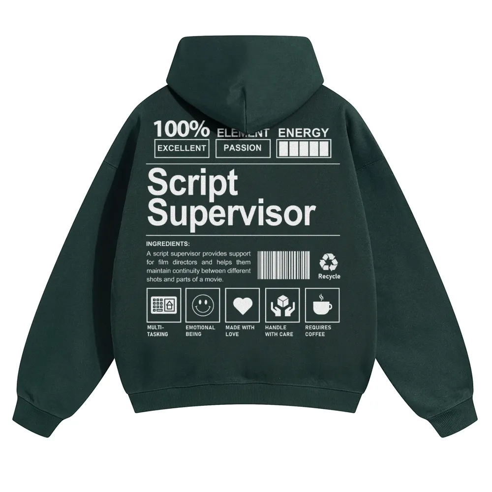 Script Supervisor Unisex Casual Anime Print Hoodie-moweekender