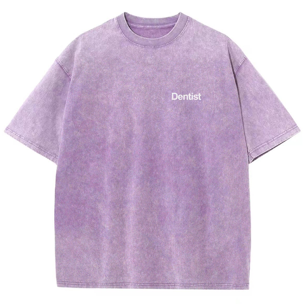 Dentist Unisex Fit Washed T-Shirt-moweekender