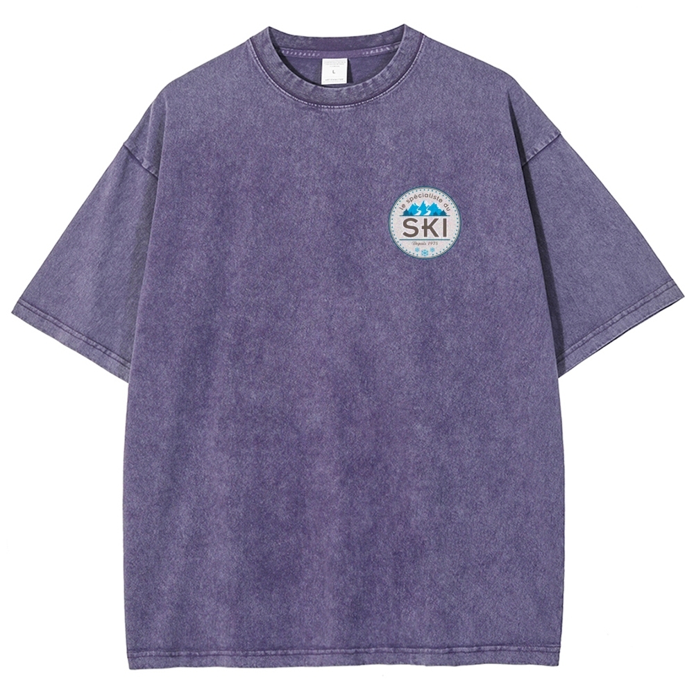 Skieur Unisex Fit Washed T-Shirt-moweekender