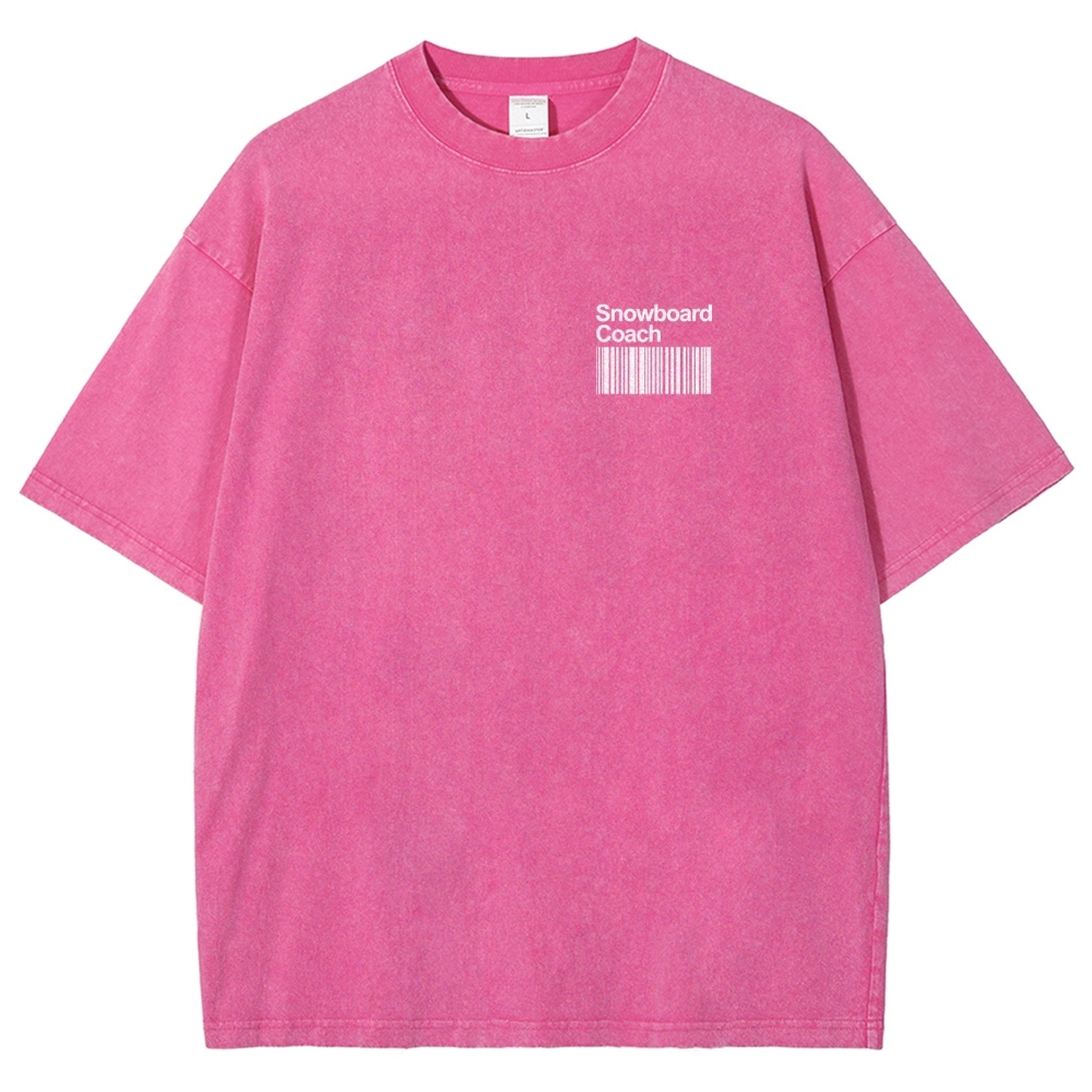 Snowboard Coach Unisex Fit Washed T-Shirt-moweekender