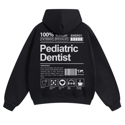 Pediatric Dentist Solid Color Hoodie-moweekender