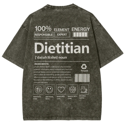 Dietitian Unisex Fit Washed T-Shirt-moweekender