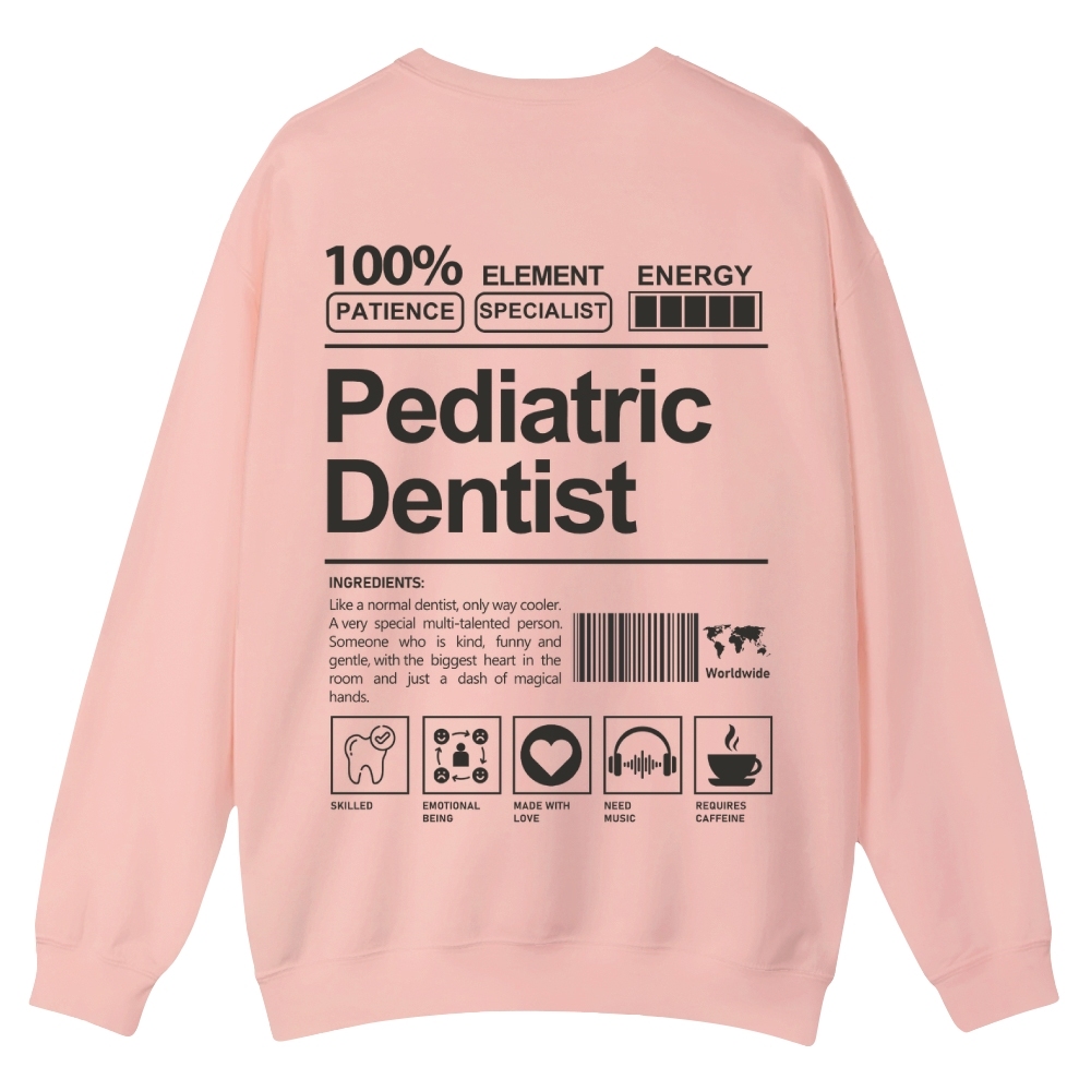 Pediatric Dentist Casual Crewneck Sweatshirt-moweekender