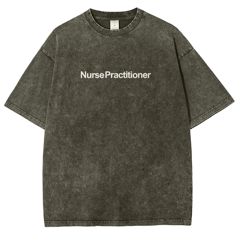 Nurse Practitioner Unisex Fit Washed T-Shirt-moweekender