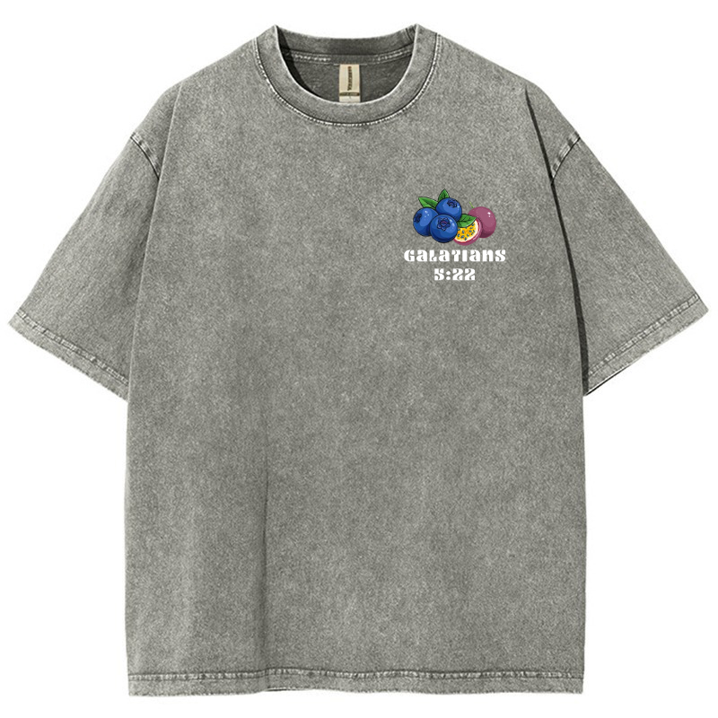 Fruit Of The Spirit Vintage Snowflake Washed T-Shirt-moweekender