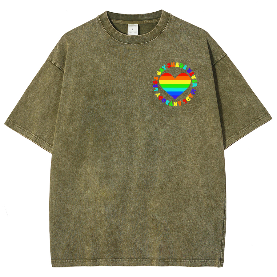 Shade Never Made Anyboday Less Gay Unisex Fit Washed Oversized T-Shirt-moweekender