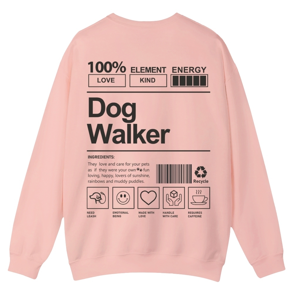 Dog Walker Printed Crew Neck Sweatshirt-moweekender
