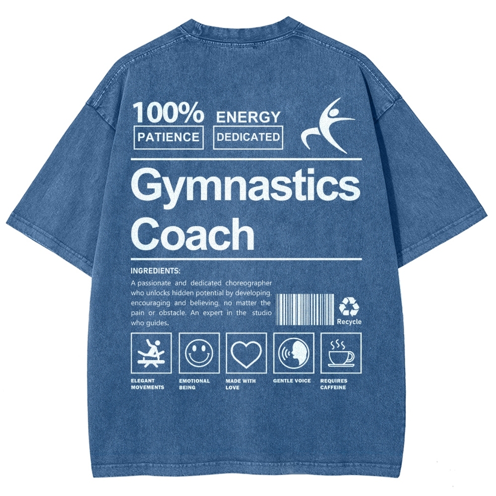Gymnastics Coach Unisex Fit Washed T-Shirt-moweekender