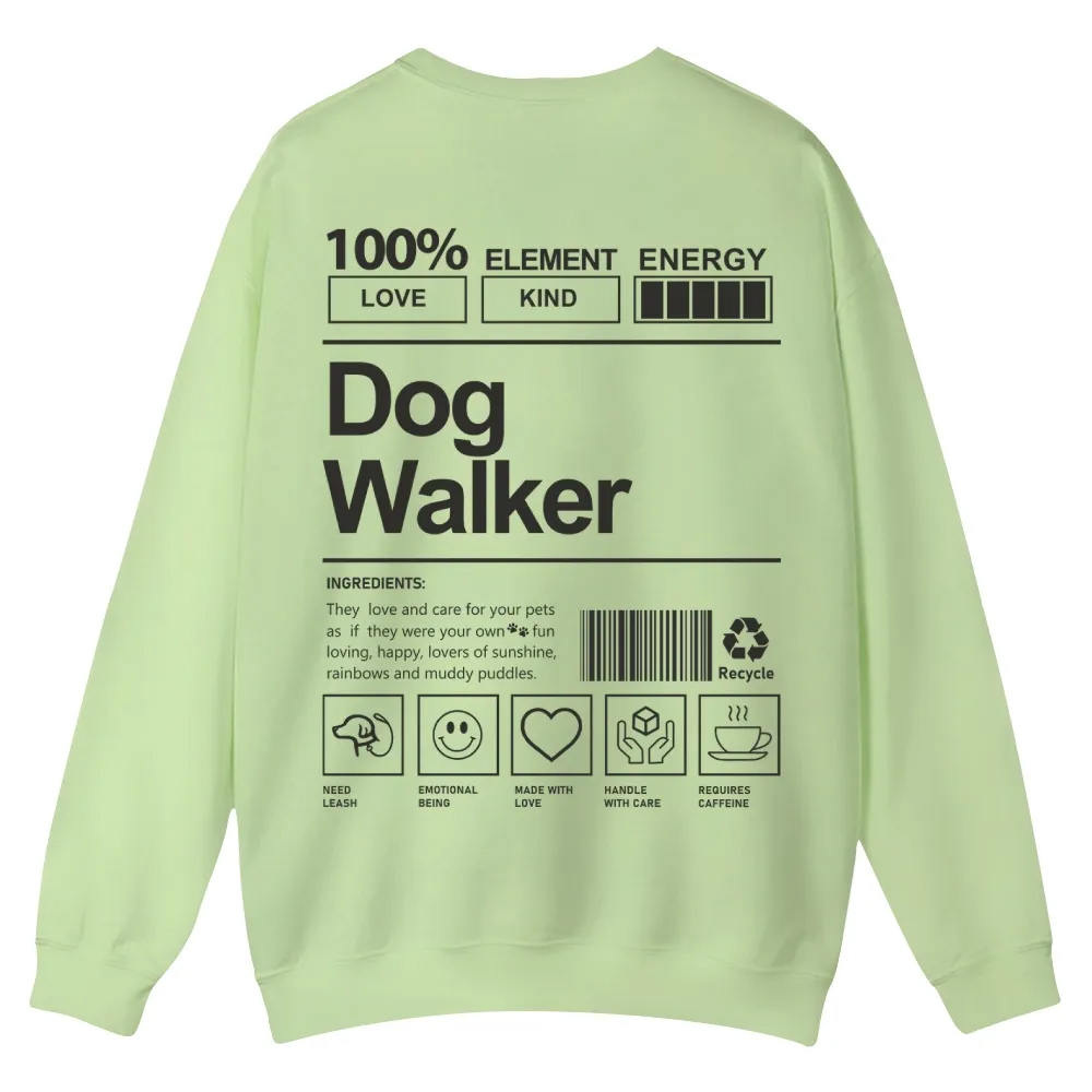 Dog Walker Printed Crew Neck Sweatshirt-moweekender