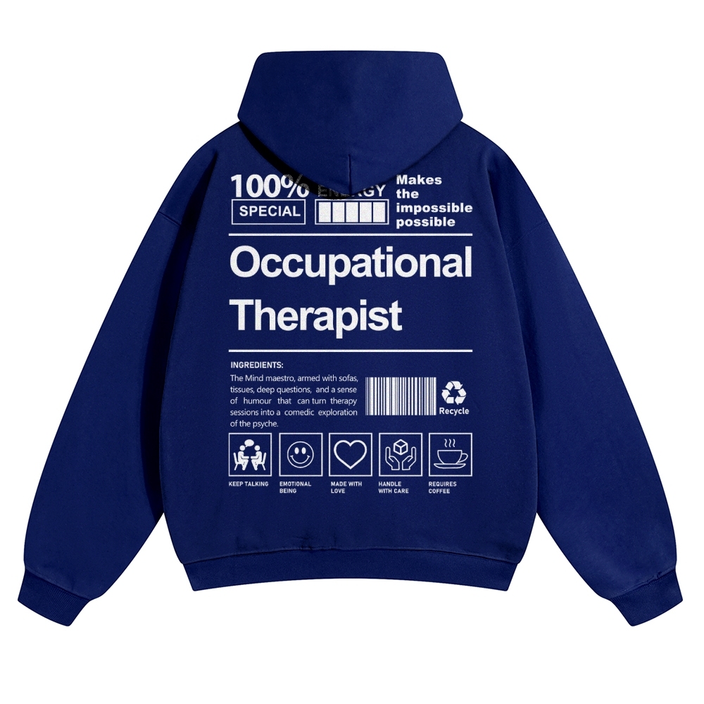 Occupational Therapist Solid Color Hoodie-moweekender