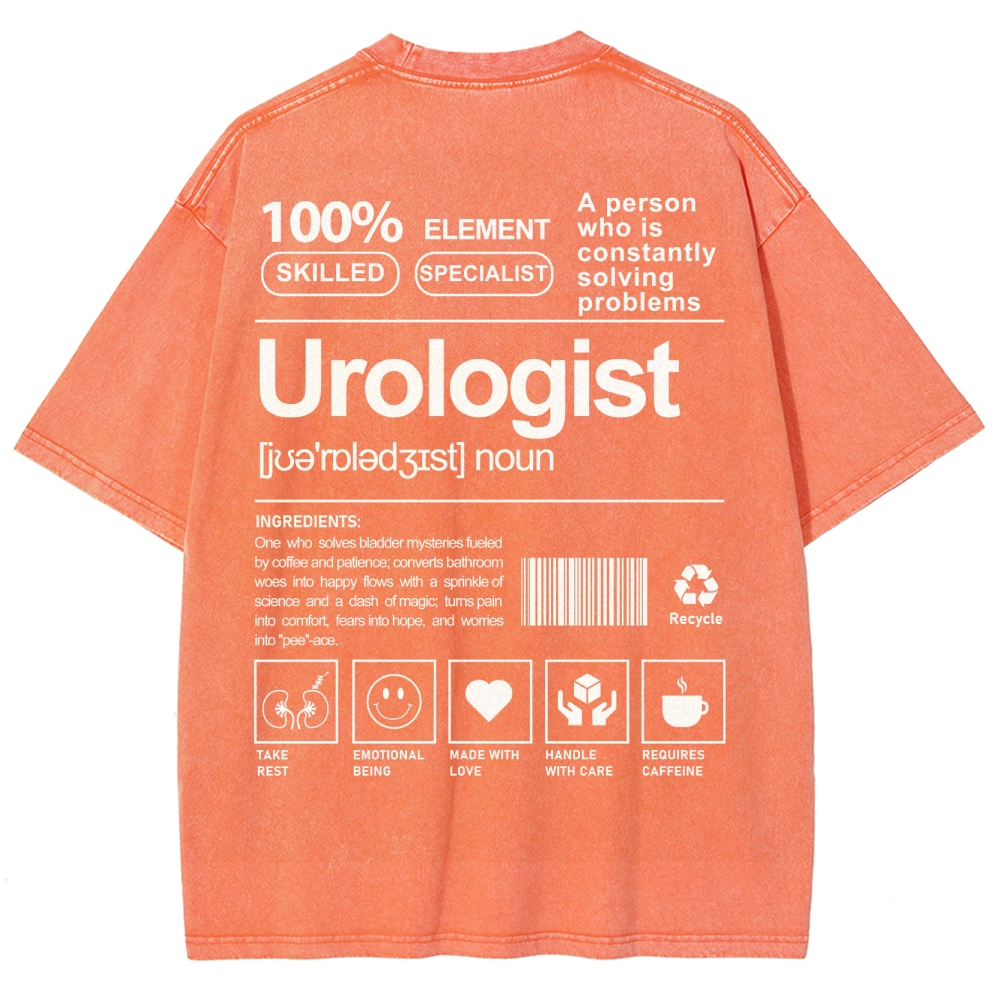 Urologist Unisex Fit Washed T-Shirt-moweekender