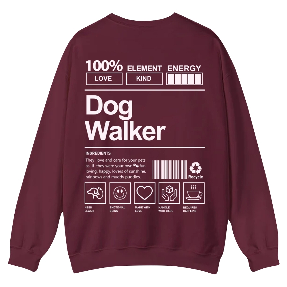 Dog Walker Printed Crew Neck Sweatshirt-moweekender