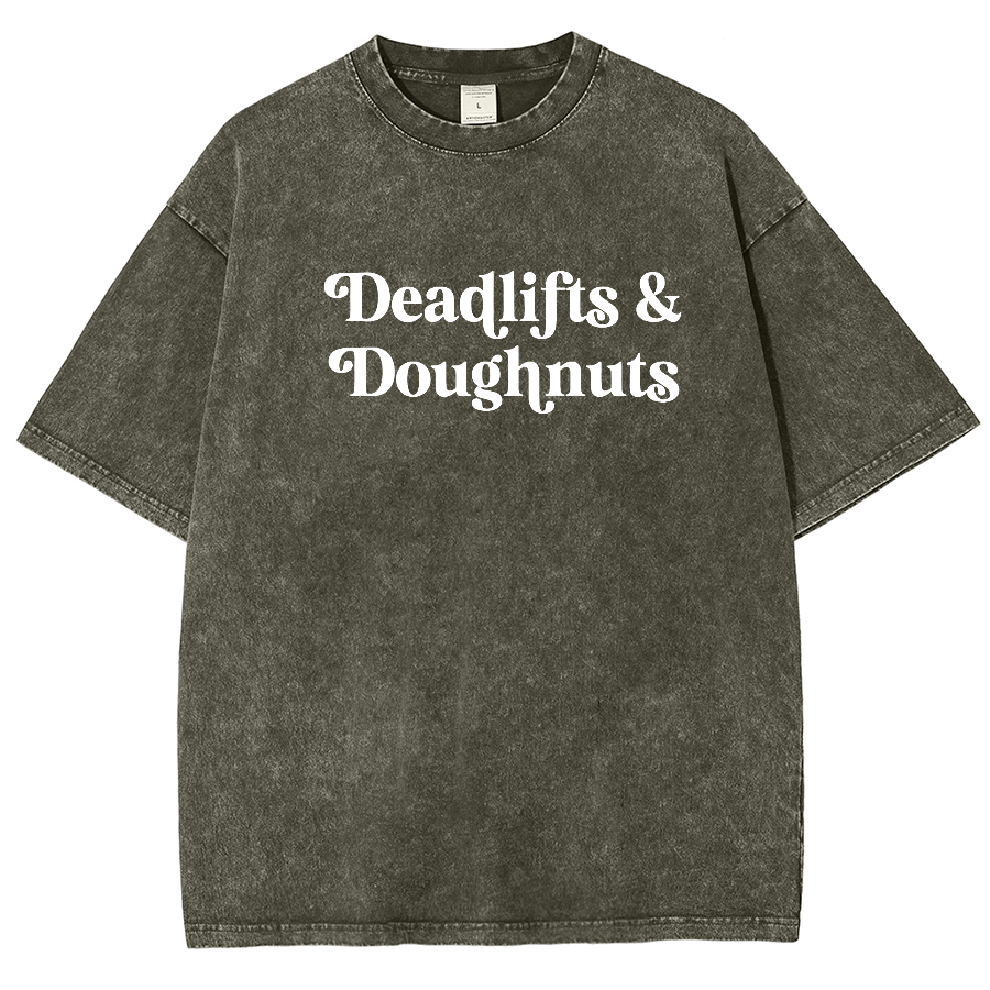 Deadlifts & Dounghts Unisex Fit Washed Oversized T-Shirt-moweekender