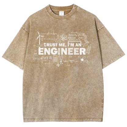 Engineer Unisex Fit Washed T-Shirt-moweekender