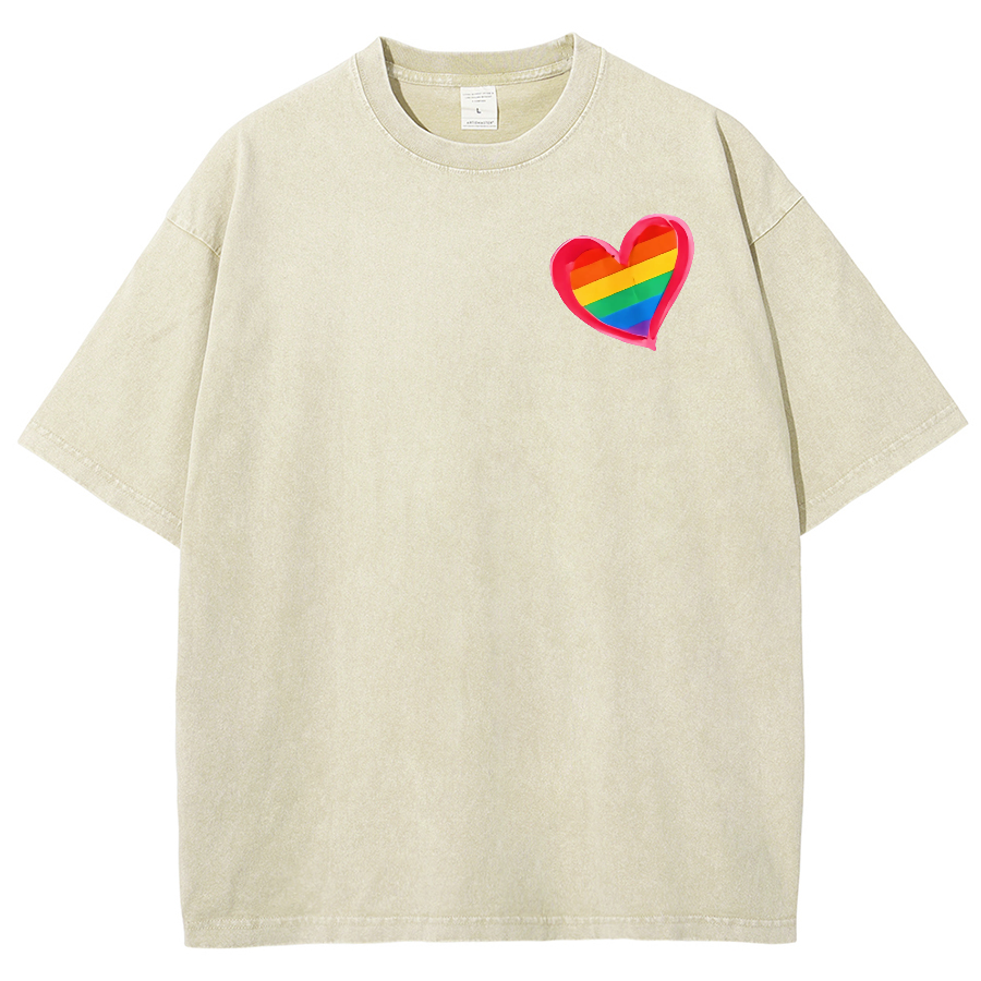 All For Love And Love For All Washed Oversized T-Shirt-moweekender