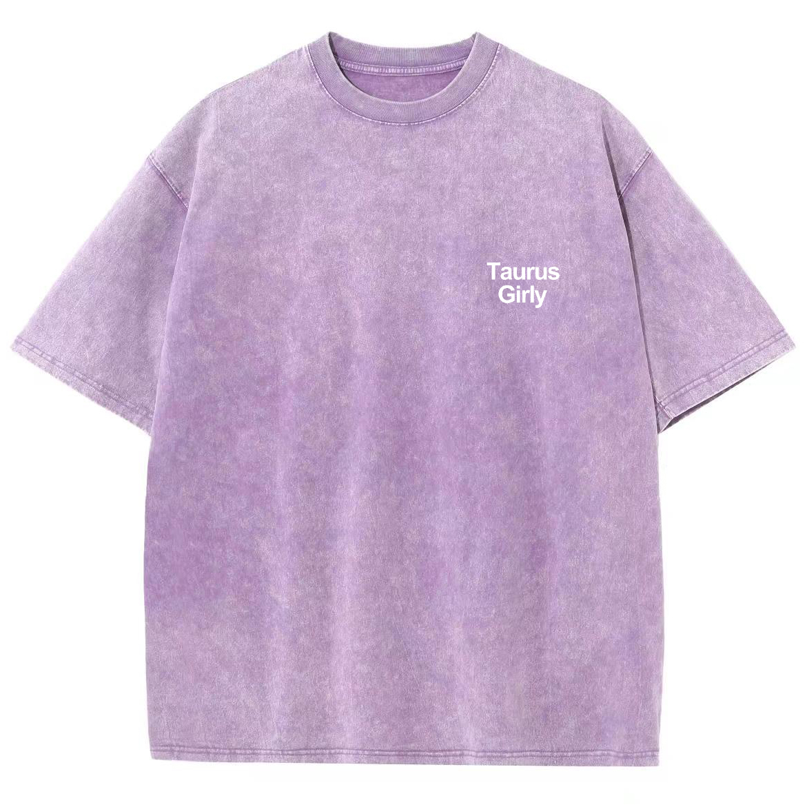 Taurus Girly Unisex Fit Washed T-Shirt-moweekender