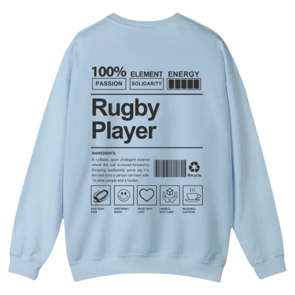 Rugby Player Casual Crewneck Sweatshirt-moweekender