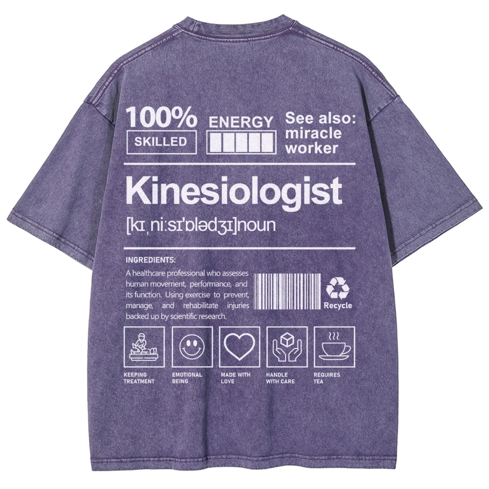Kinesiologist Unisex Fit Washed T-Shirt-moweekender