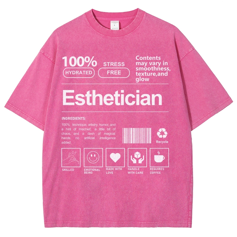Esthetician Unisex Fit Washed T-Shirt-moweekender