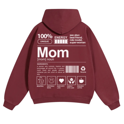 Mom Unisex Casual Anime Print Hoodie-moweekender