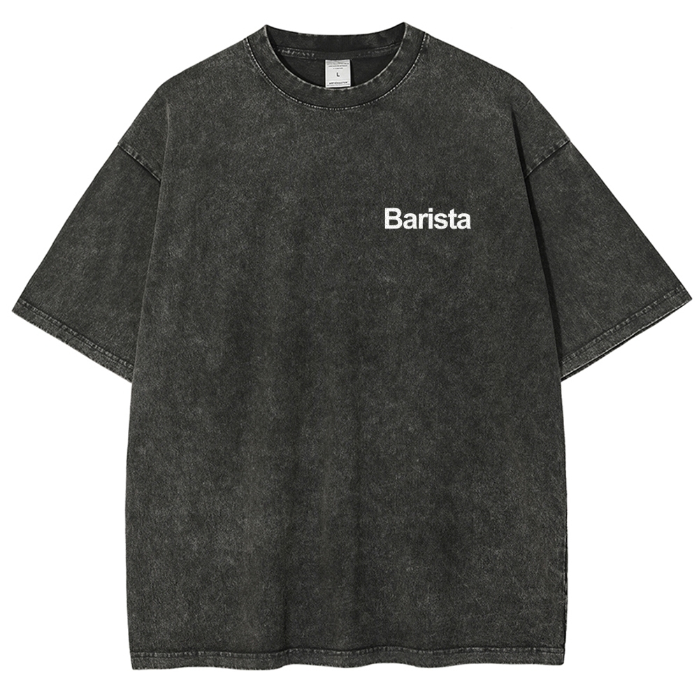 Barista Unisex Fit Washed T-Shirt-moweekender