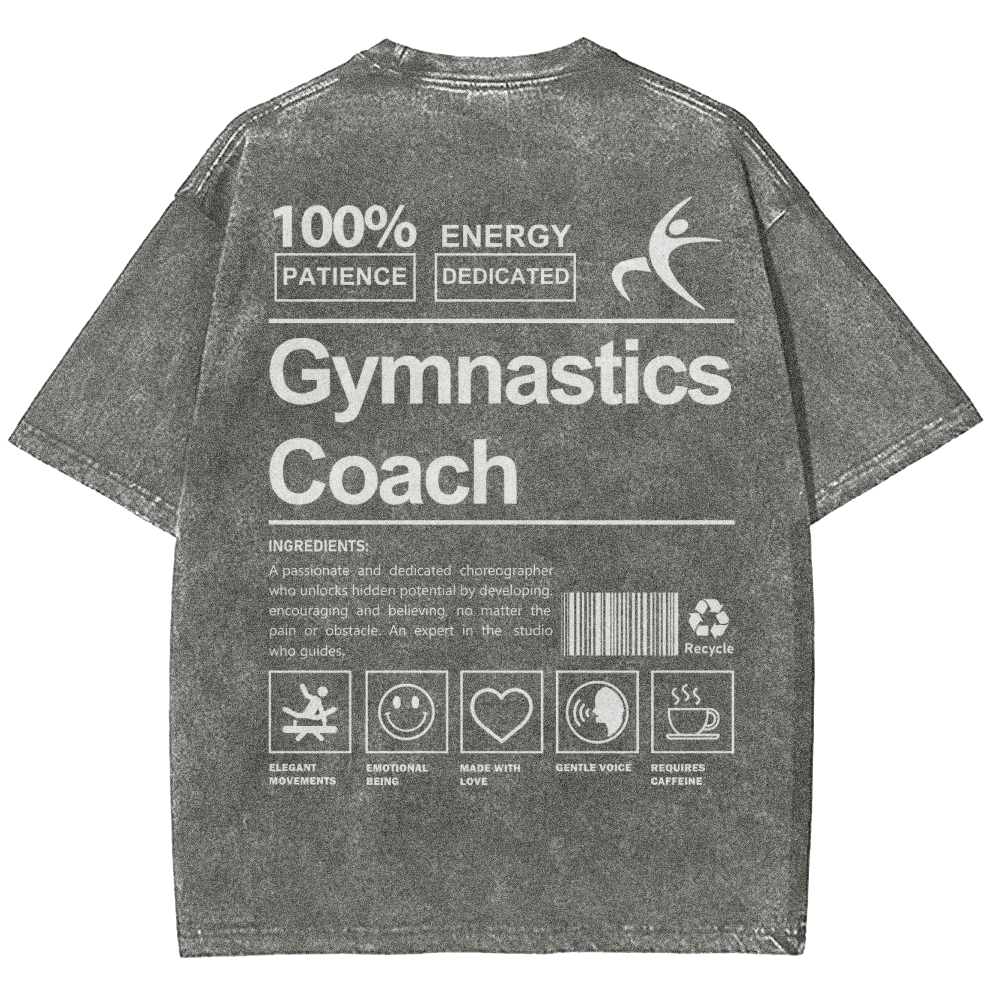 Gymnastics Coach Unisex Fit Washed T-Shirt-moweekender