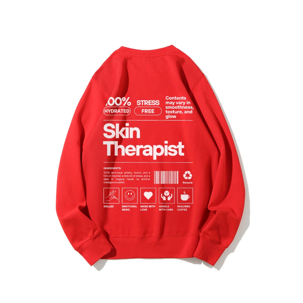 Skin Therapist Crew Neck Long Sleeve Sweatshirt-moweekender