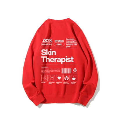 Skin Therapist Crew Neck Long Sleeve Sweatshirt-moweekender