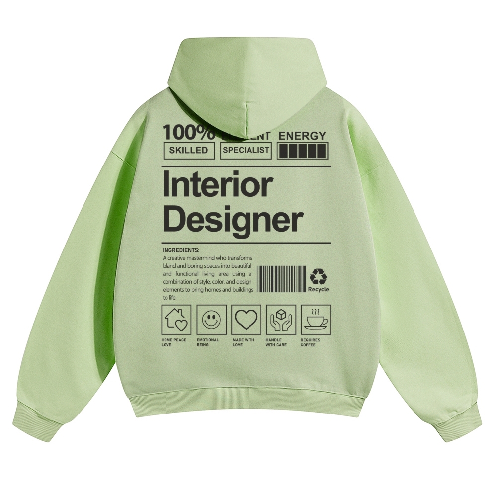 Interior Designer Unisex Casual Anime Print Hoodie-moweekender